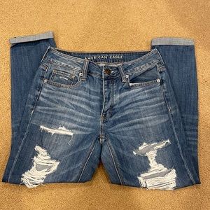 American Eagle Tom Girl Low Rise Ankle Crop 0 Short
